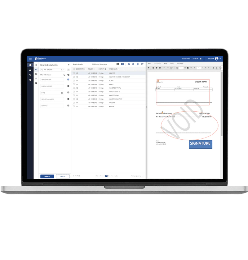 screenshot of Agilysys DataMagine